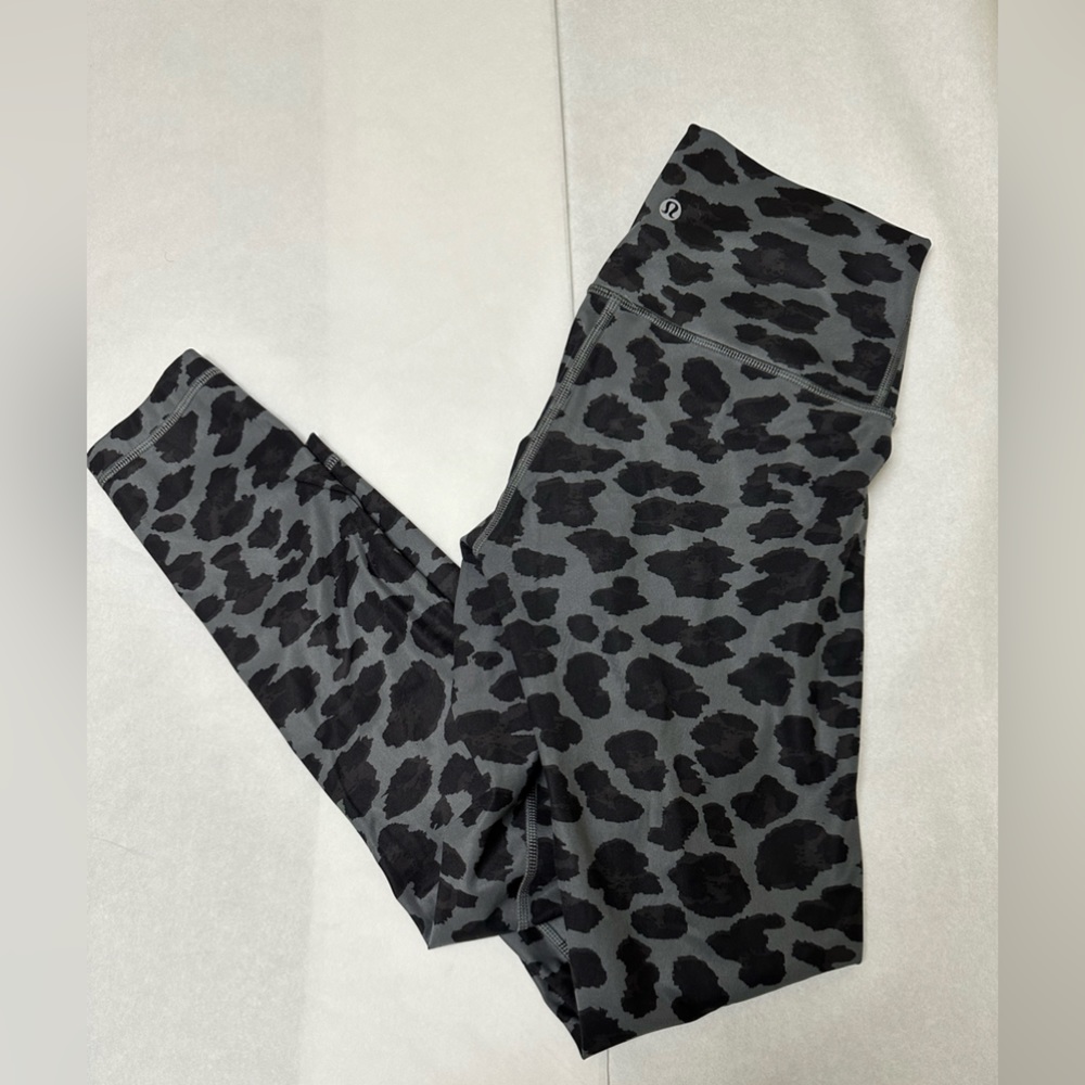 Lululemon High Times Pant Cherry Cheetah Dark Slate Black